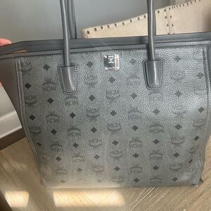 AUTHENTIC MCM grey large tote bag